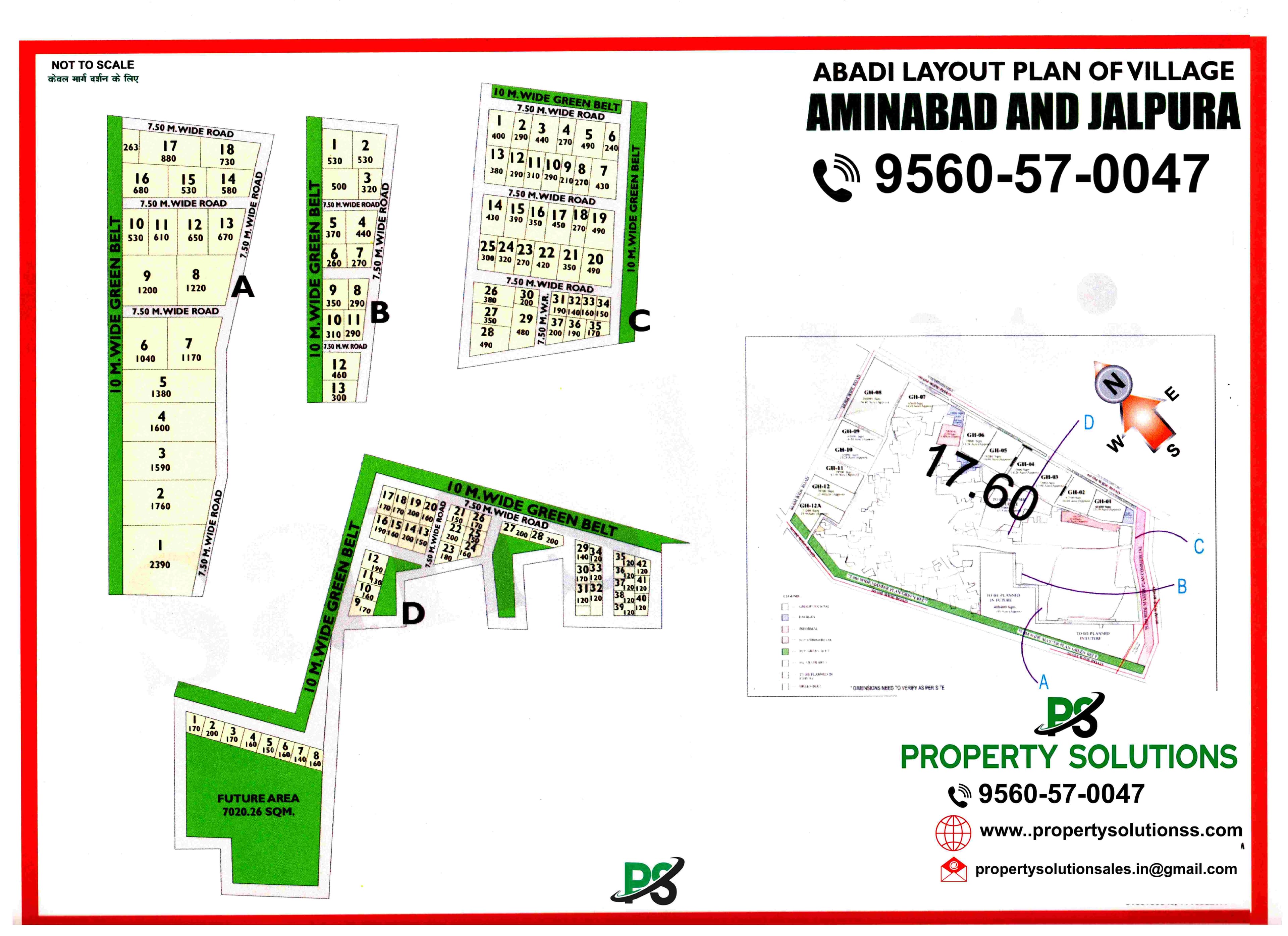 ABADI LAYOUT PLAN OF VILLAGE AMINABAD AND JALPURA