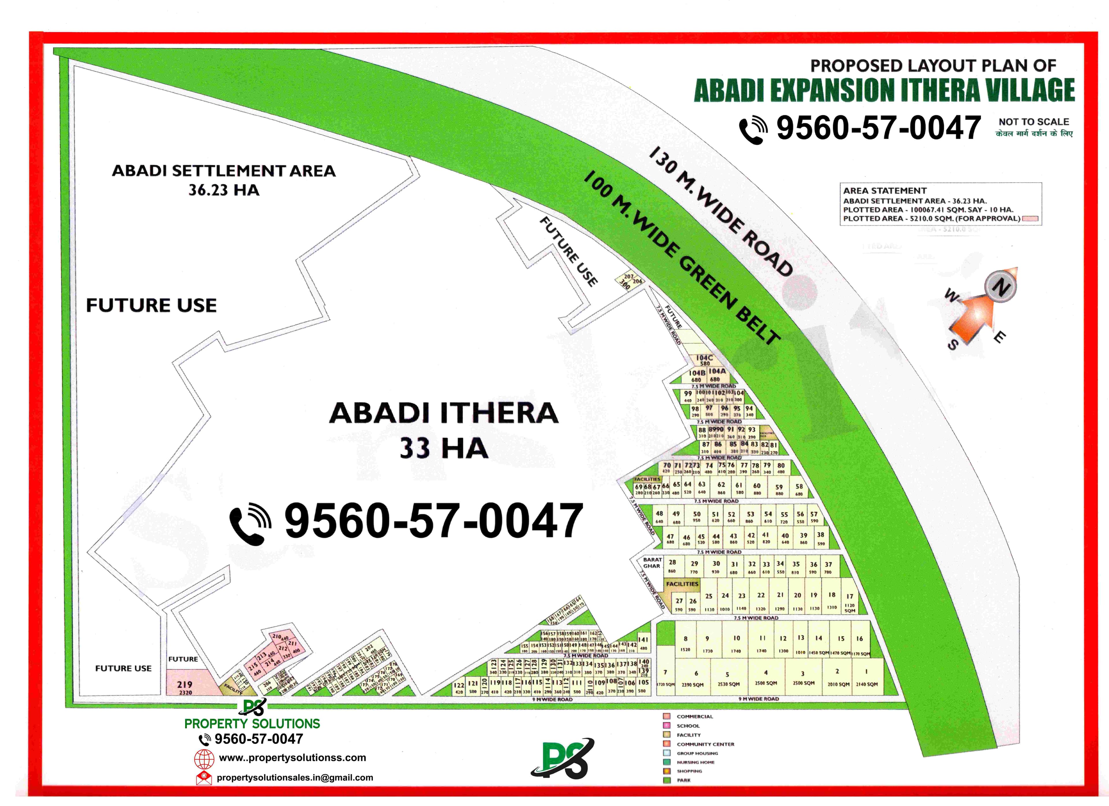 LAYOUT PLAN OF ABADI EXTENSION AT VILLAGE ITHERA VILLAGE
