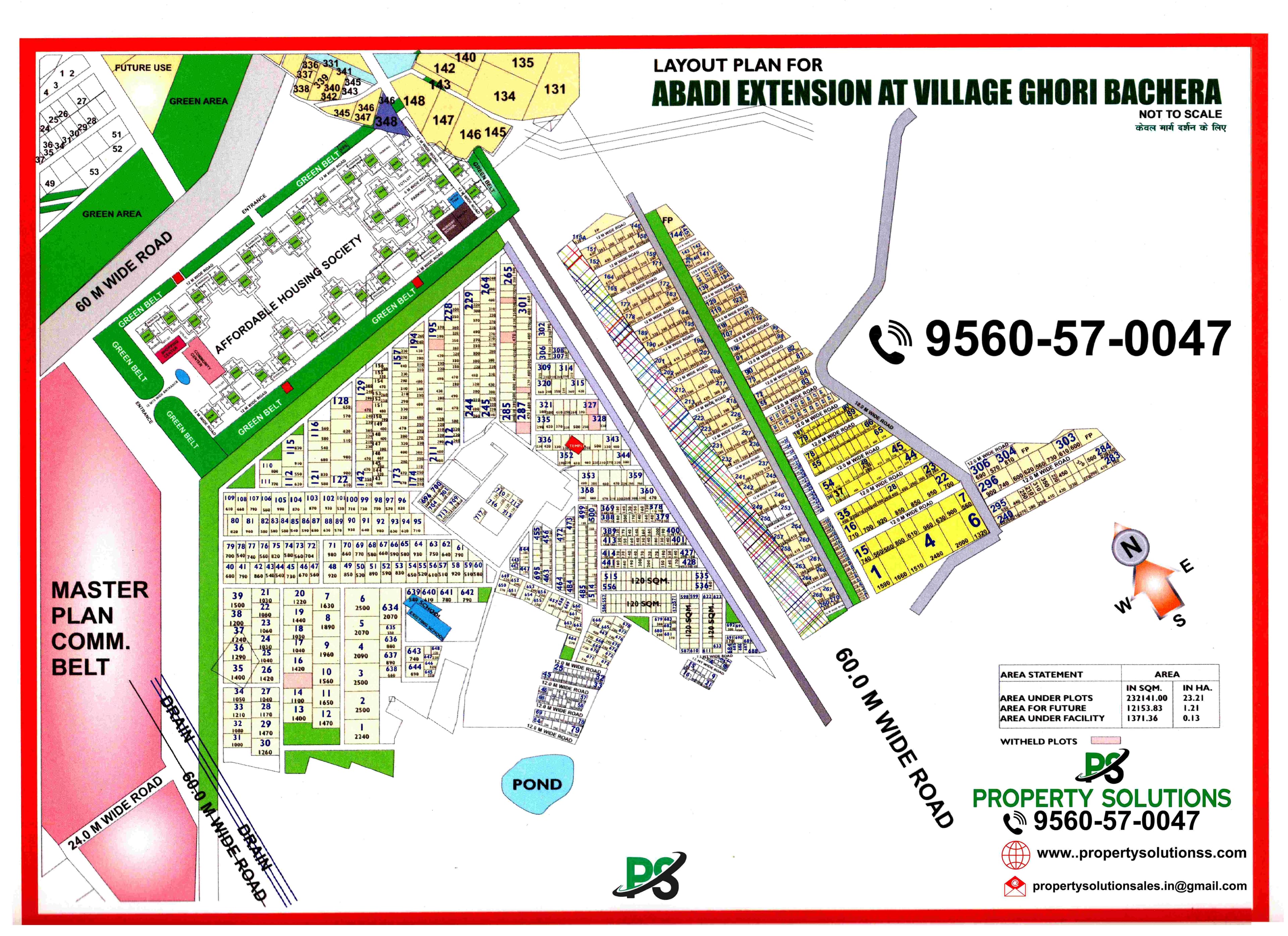 LAYOUT PLAN OF ABADI EXTENSION AT VILLAGE GHORI BACHERA