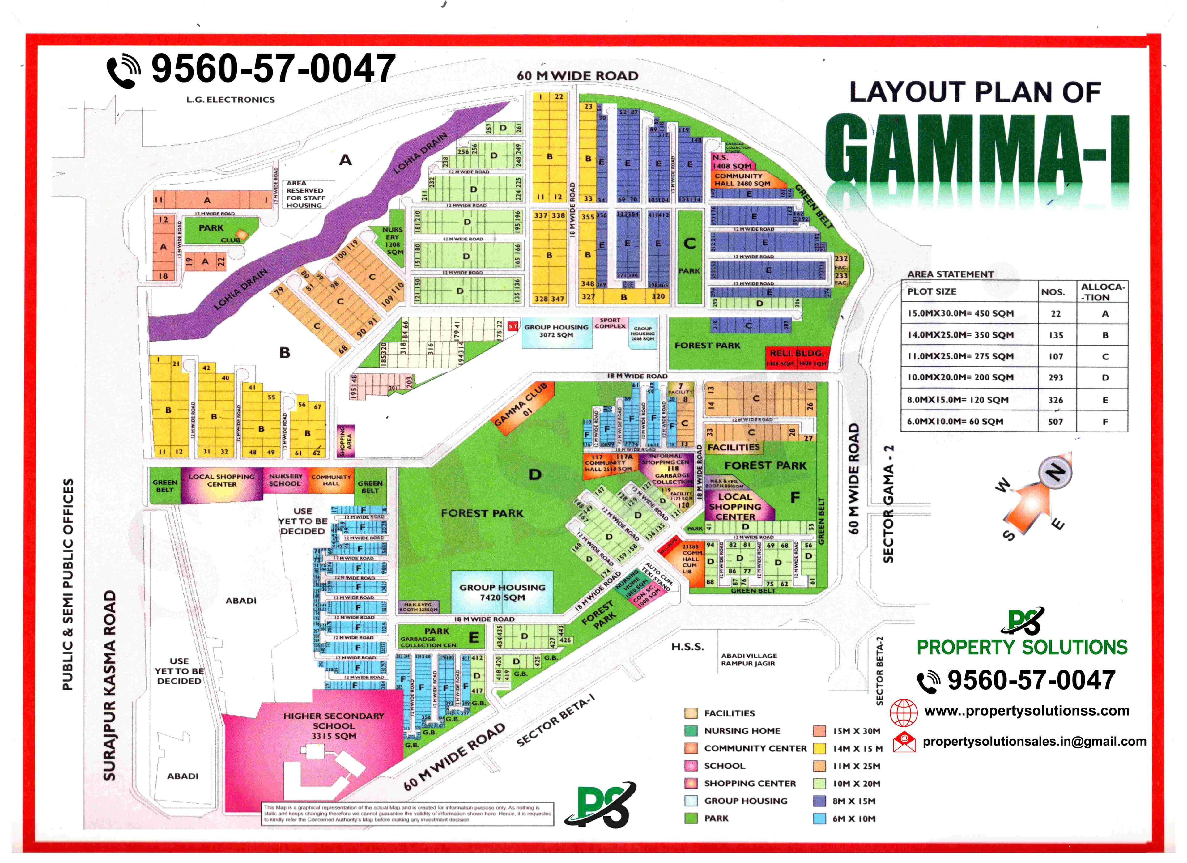 LAYOUT PLAN OF GAMMA 1