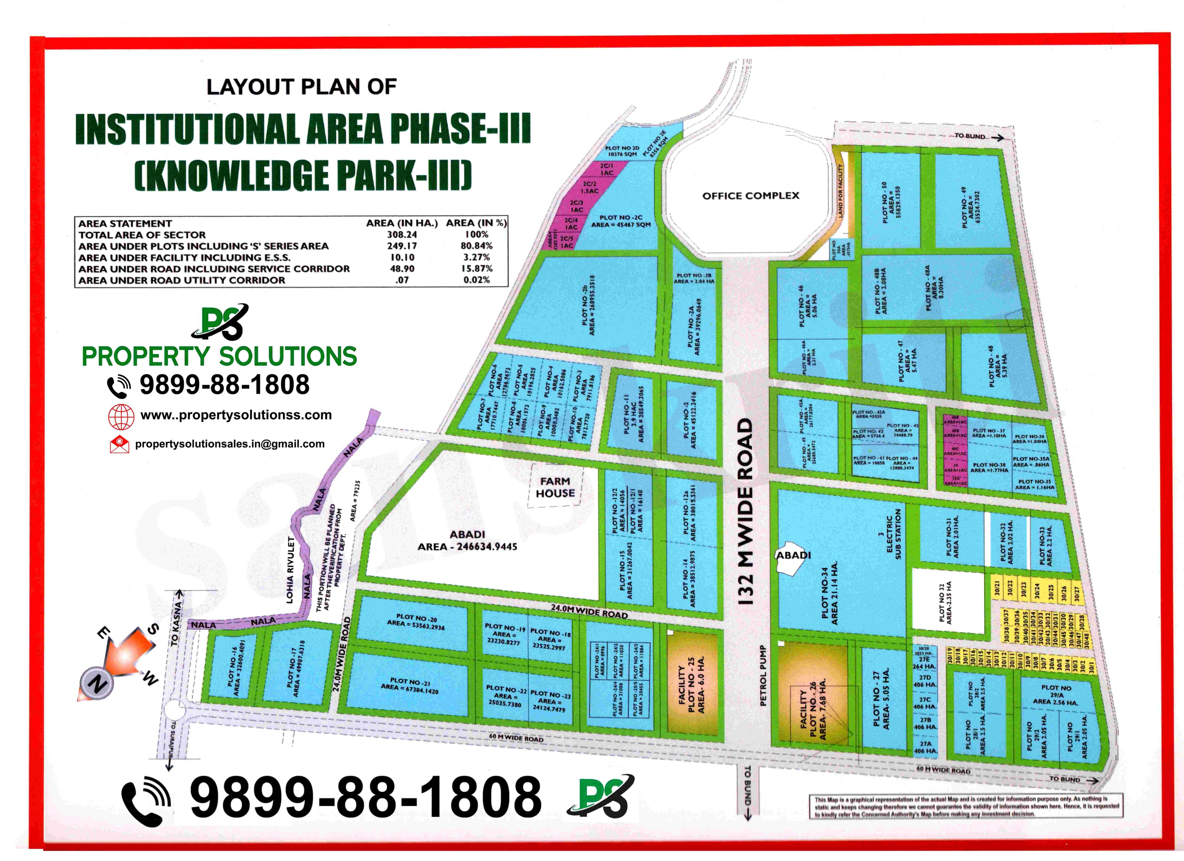 LAYOUT PLAN OF INSTITUTIONAL AREA PHASE - 3
