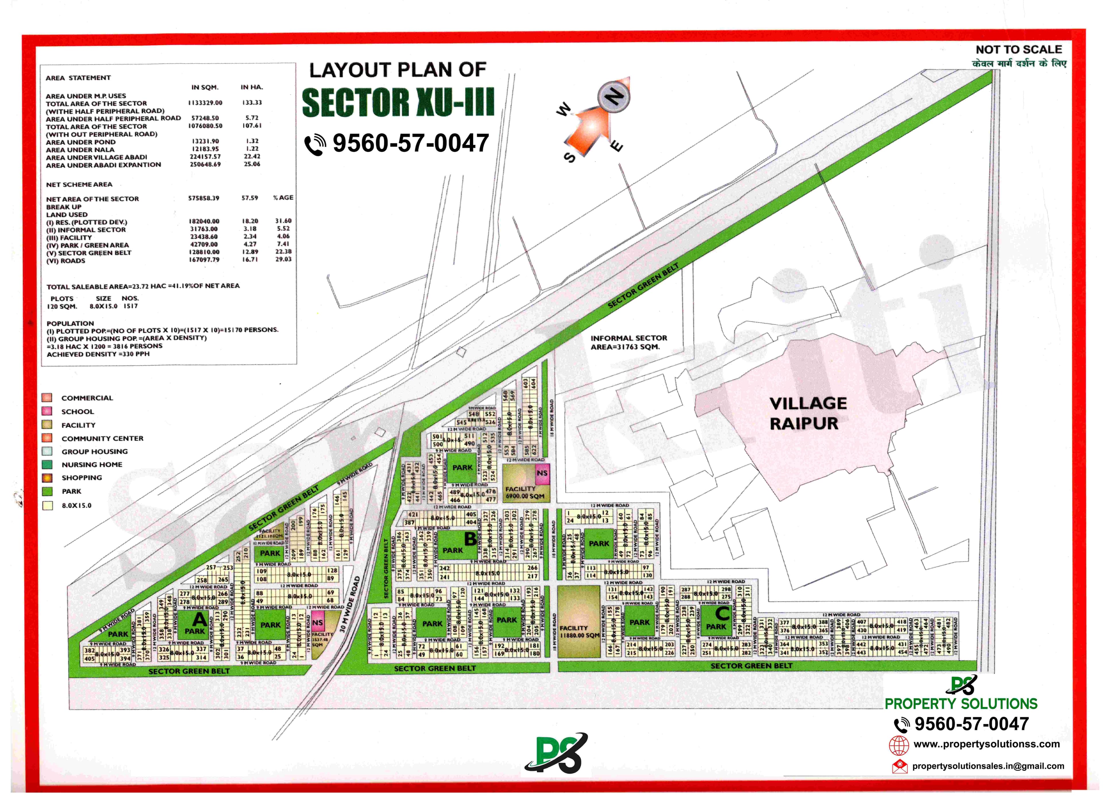 LAYOUT PLAN OF SECTOR XU-III