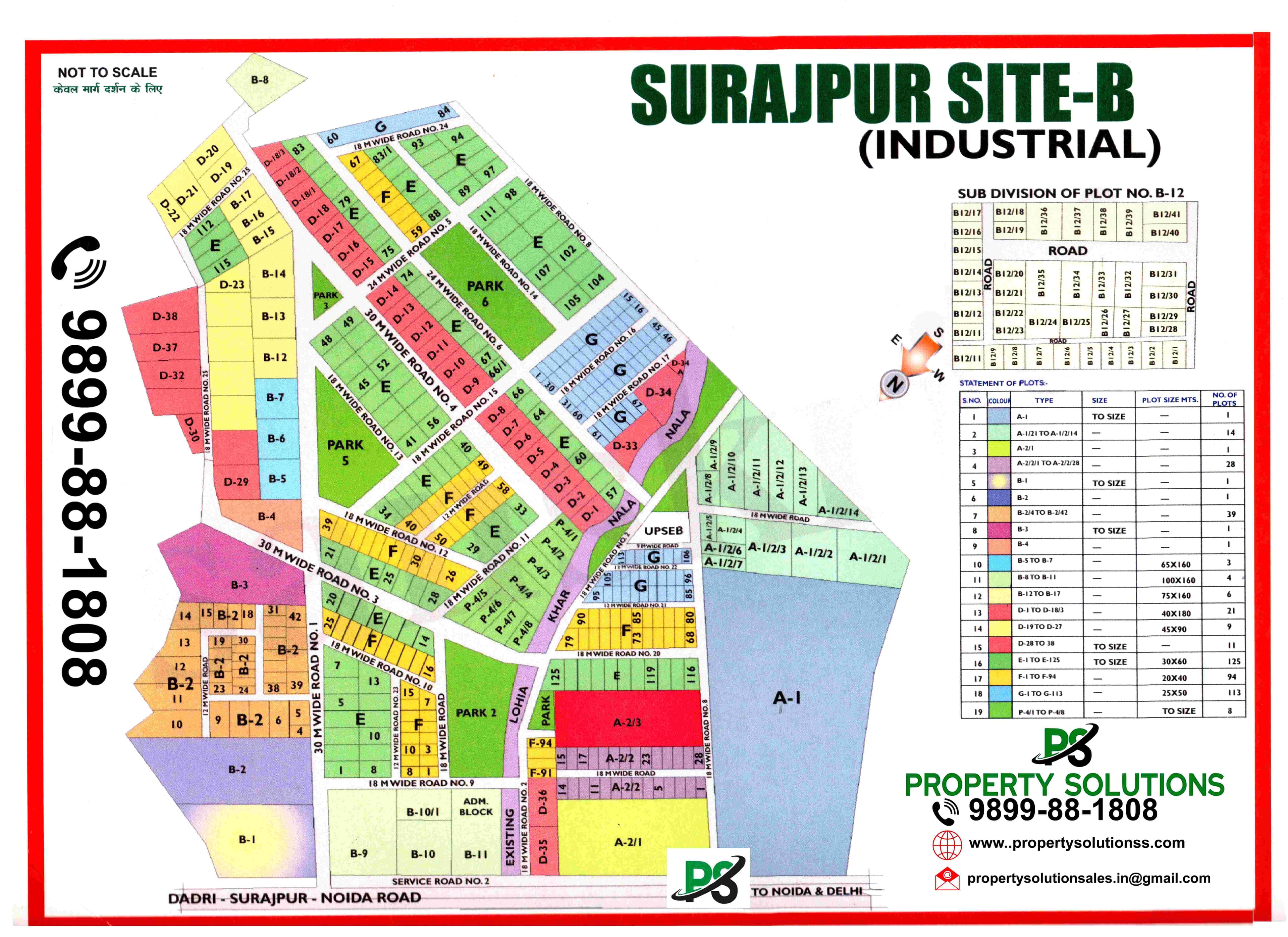 LAYOUT PLAN OF SURAJPUR SITE B (INDUSTRIAL AREA)