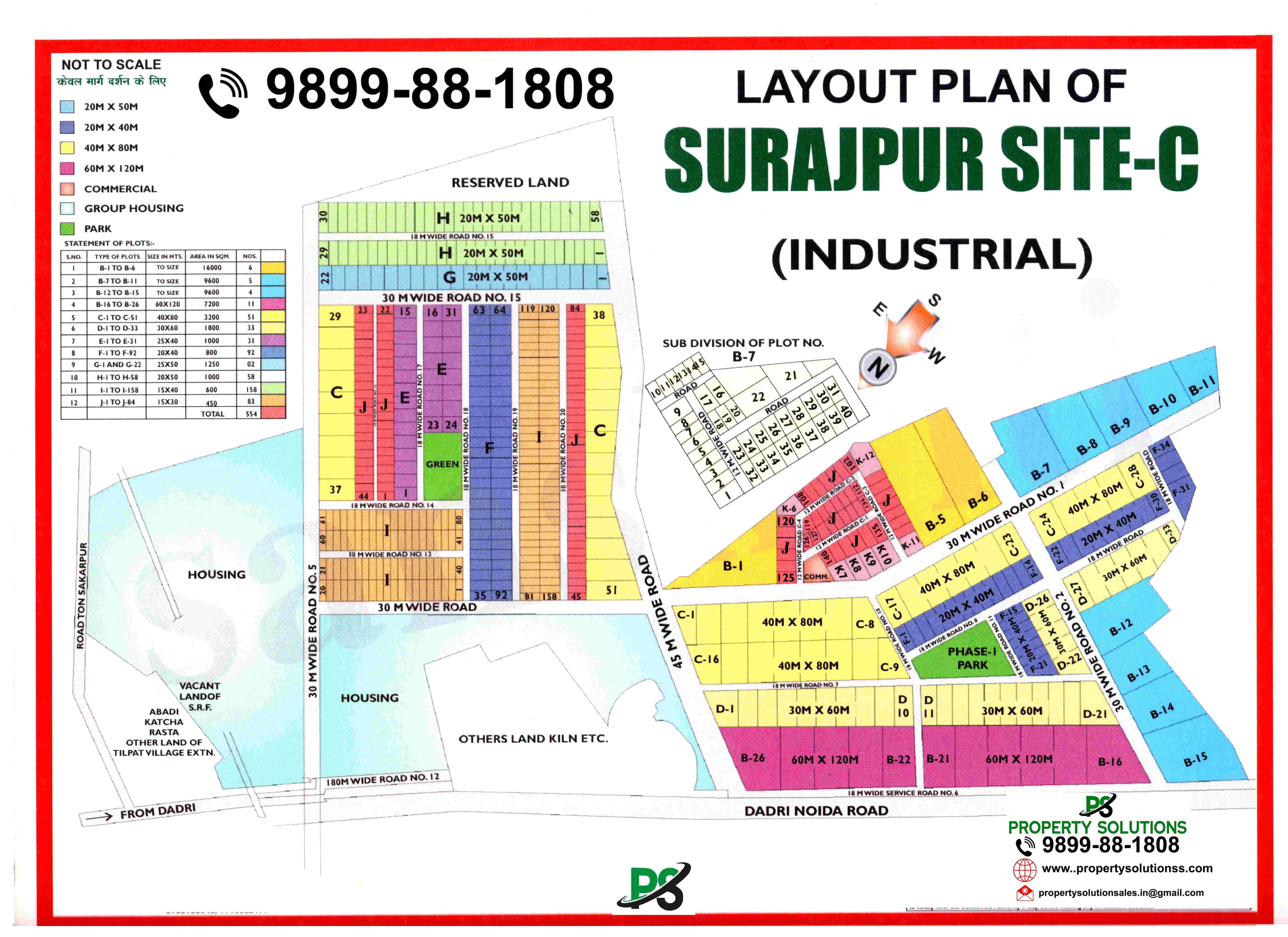 LAYOUT PLAN OF SURAJPUR SITE C (INDUSTRIAL AREA)