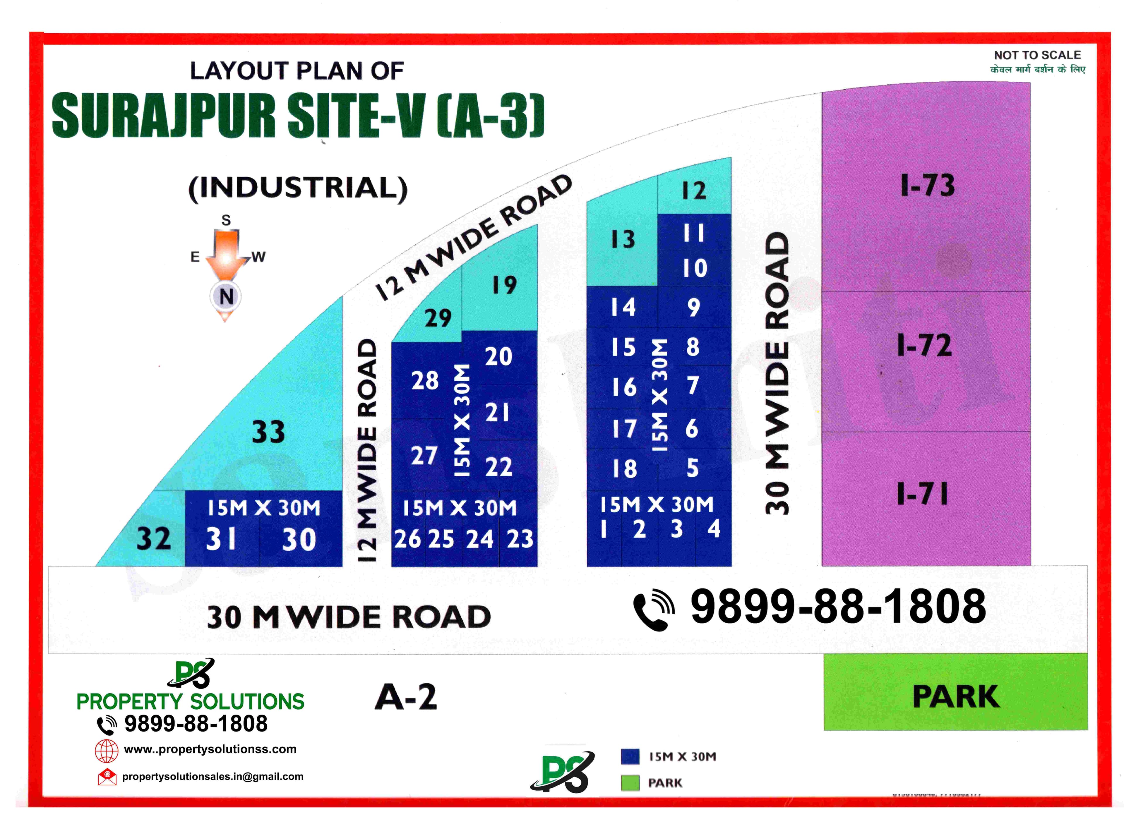 LAYOUT PLAN OF SURAJPUR SITE V (A 3) INDUSTRIAL AREA