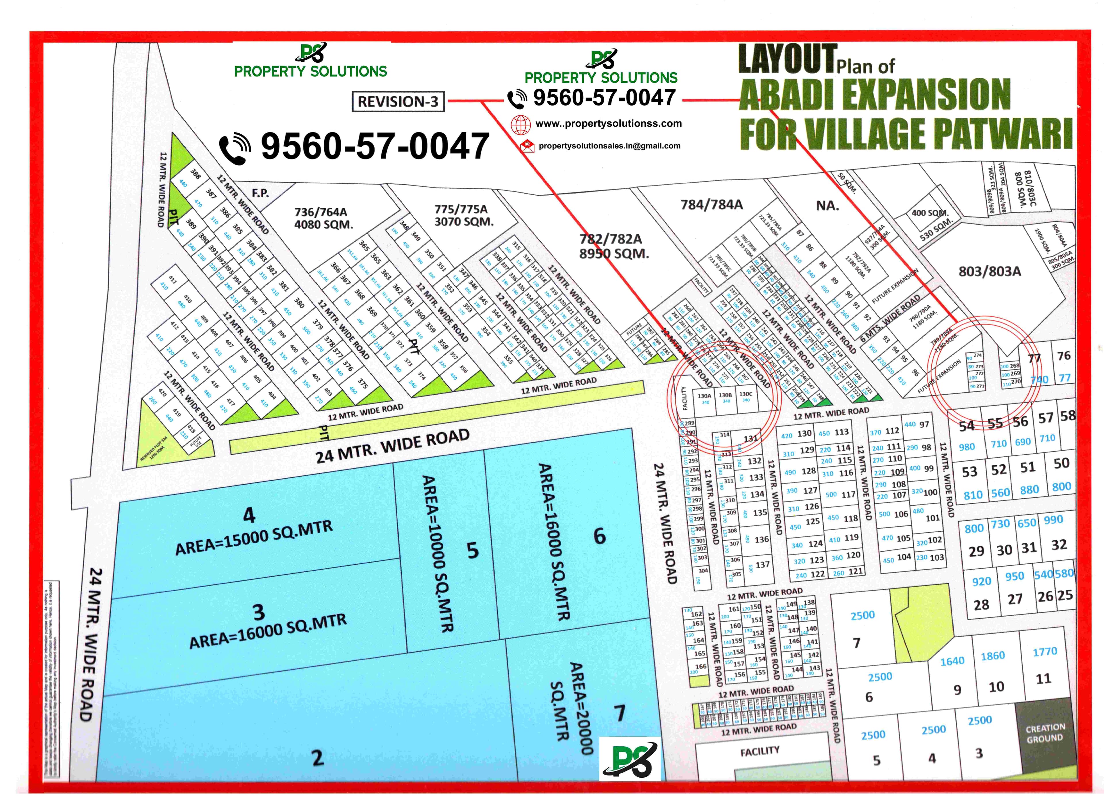 LAYOUT Plan of ABADI EXPANSION FOR VILLAGE PATWARI