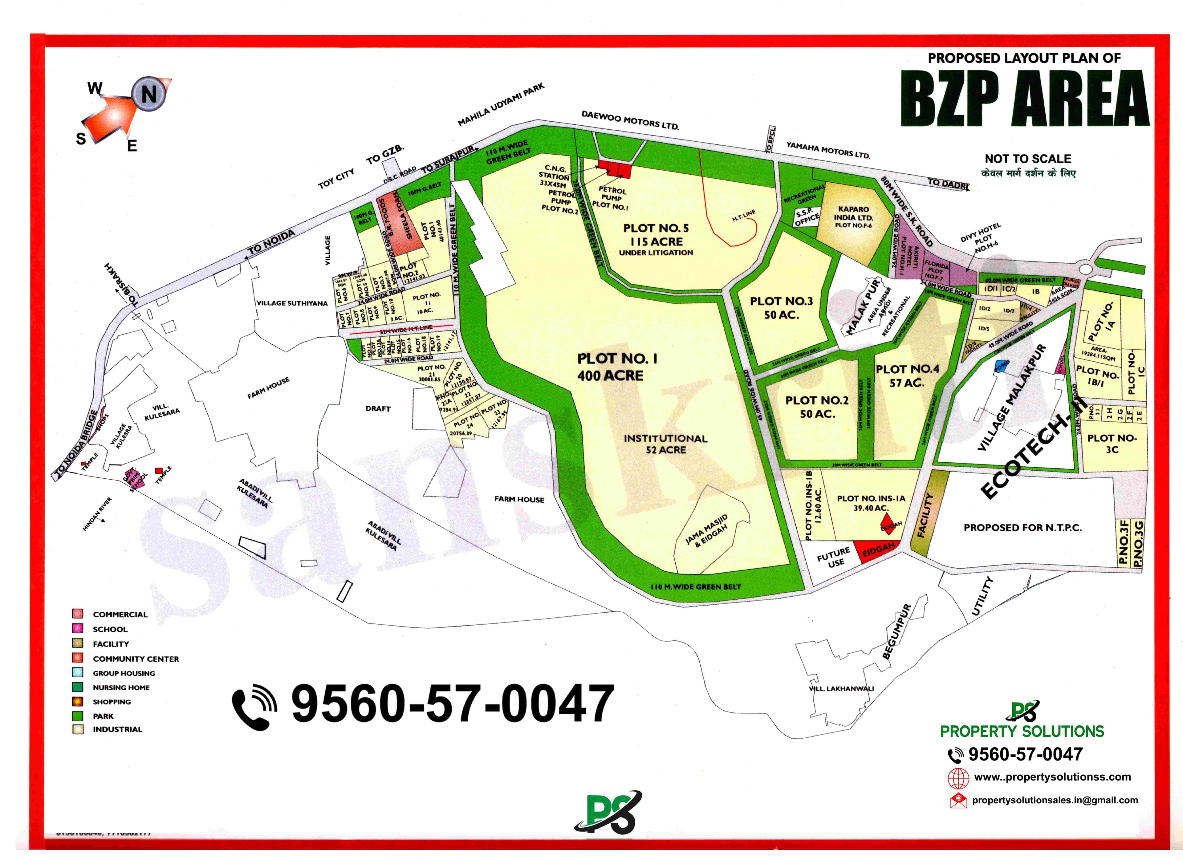 PROPOSED LAYOUT PLAN OF BZP AREA