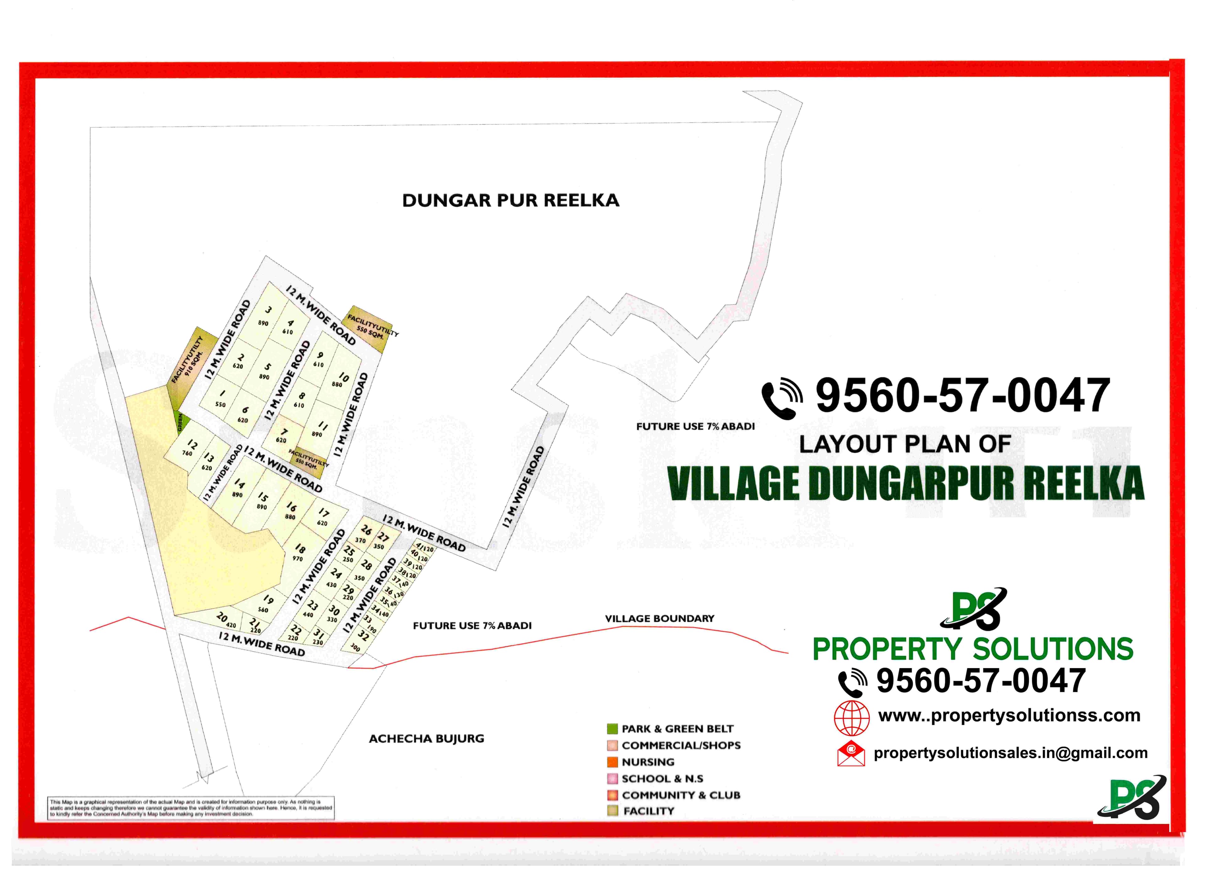 LAYOUT PLAN OF VILLAGE DUNGARPUR REELKA