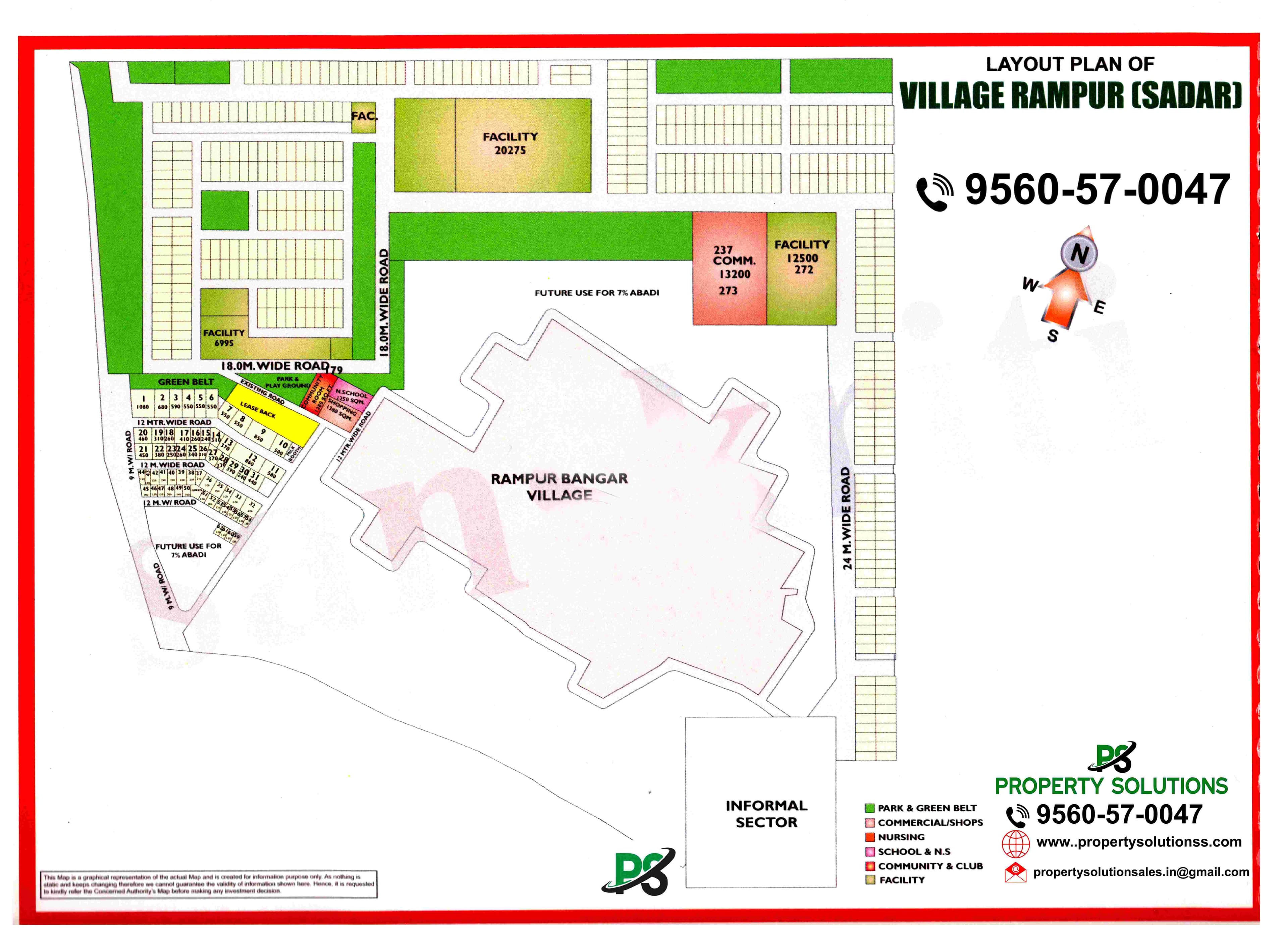LAYOUT PLAN OF VILLAGE RAMPUR (SADAR)