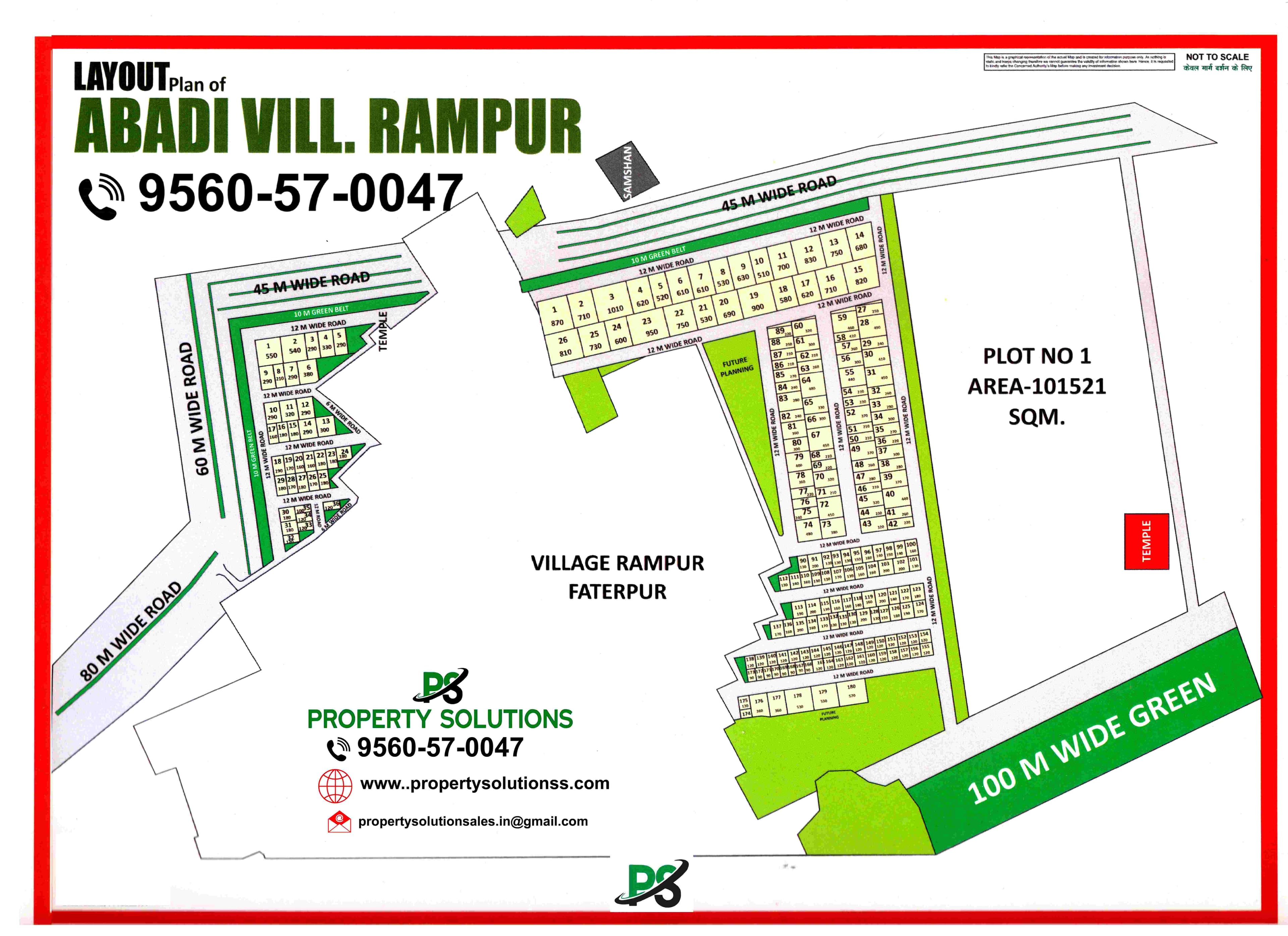 LAYOUT Plan of ABADI VILL. RAMPUR