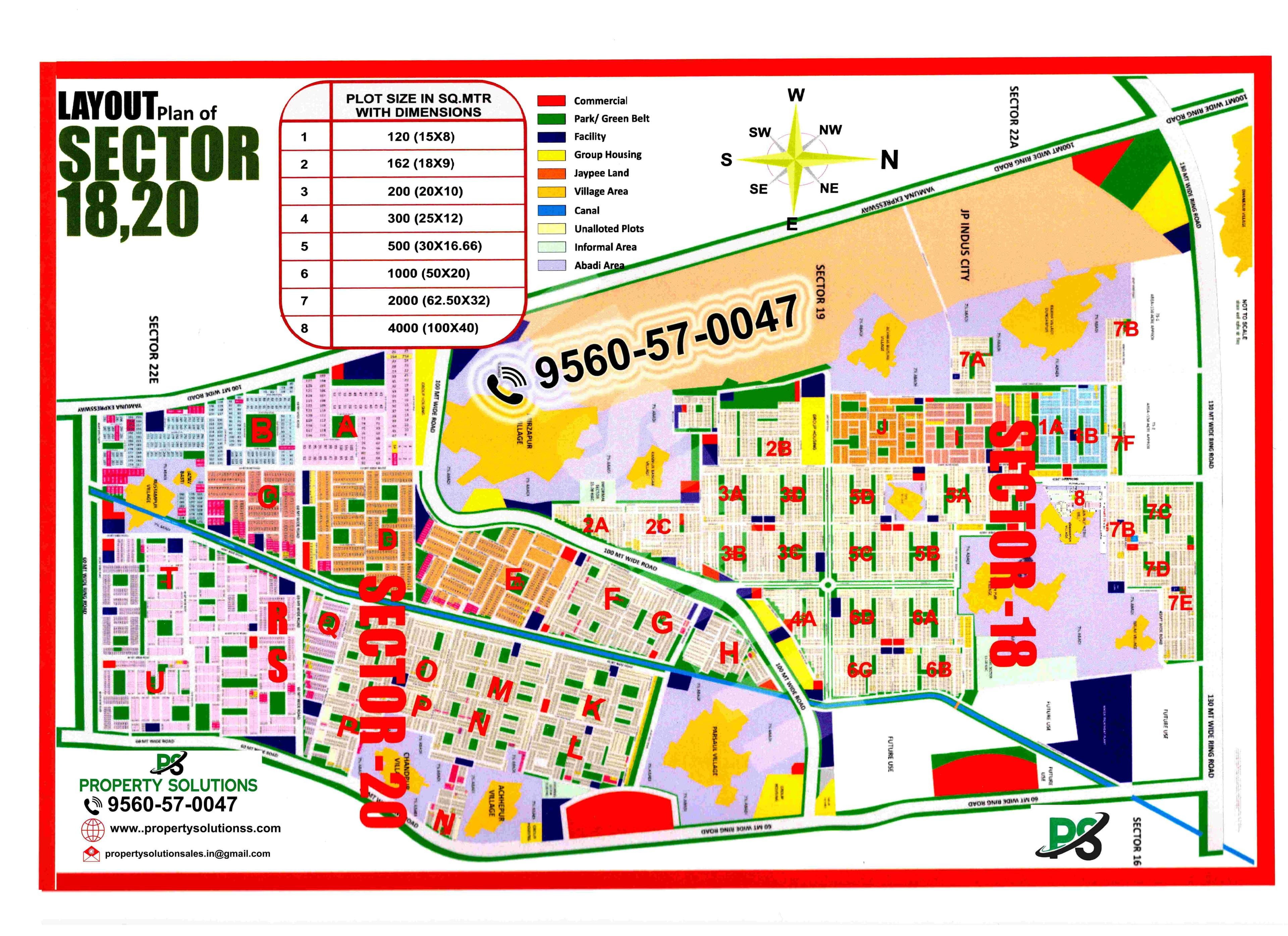 LAYOUT Plan of SECTOR 18,20