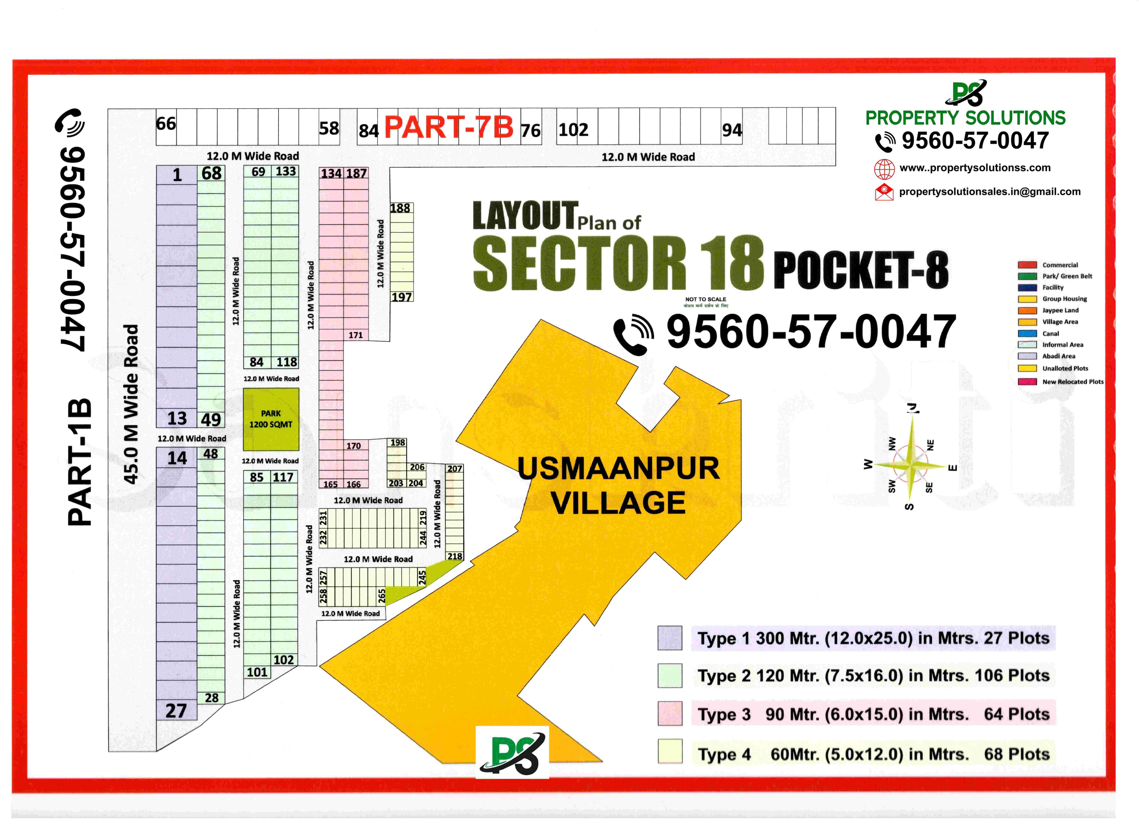 LAYOUT Plan of SECTOR 18 POCСКЕТ-8