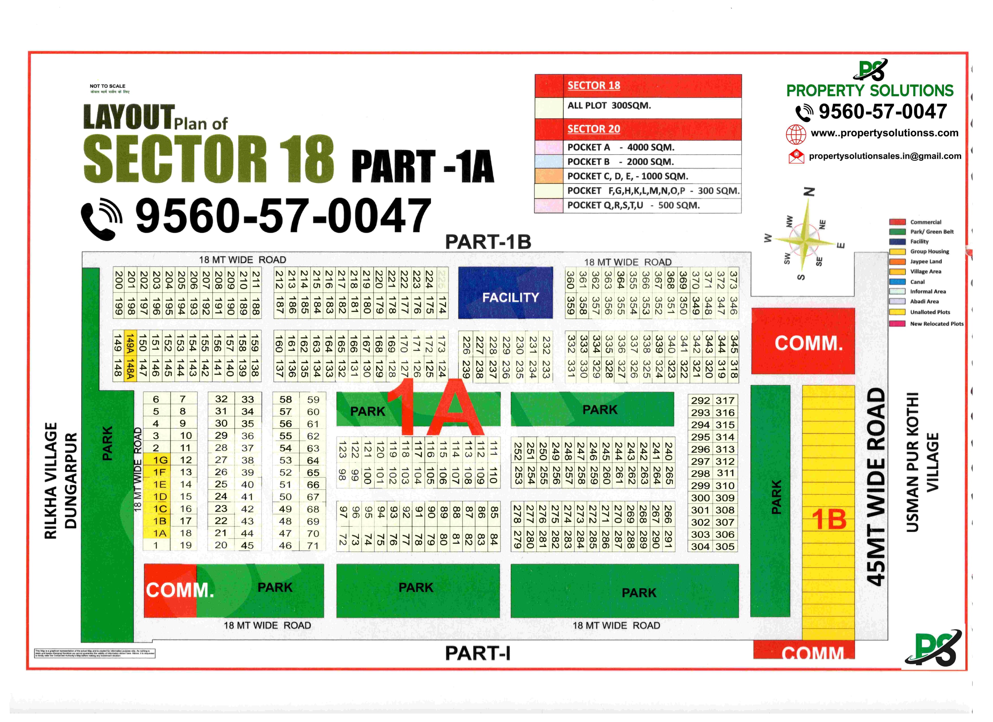 LAYOUT Plan of SECTOR 18 POCKET-1A