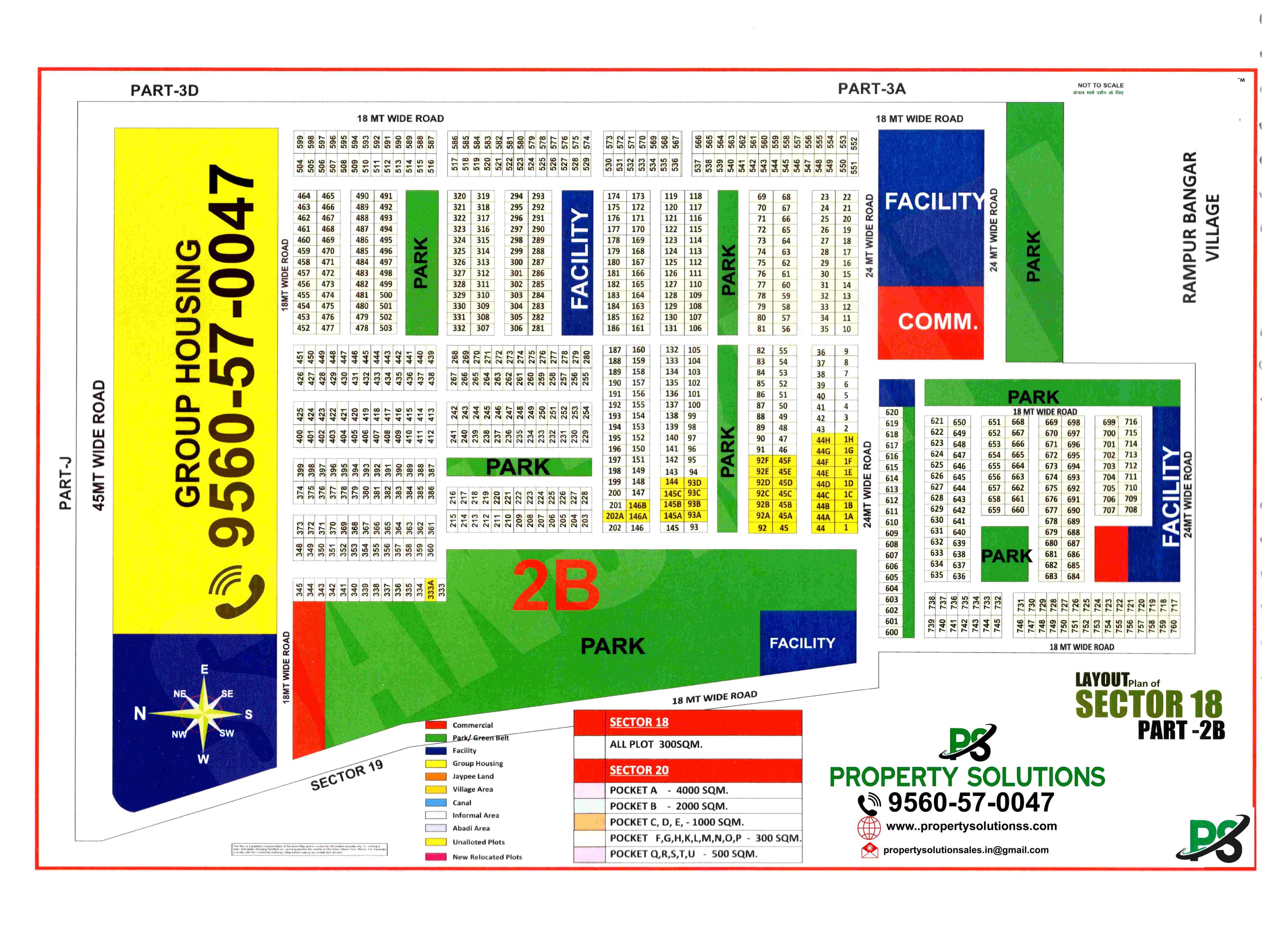 LAYOUT Plan of SECTOR 18 POCKET-2B