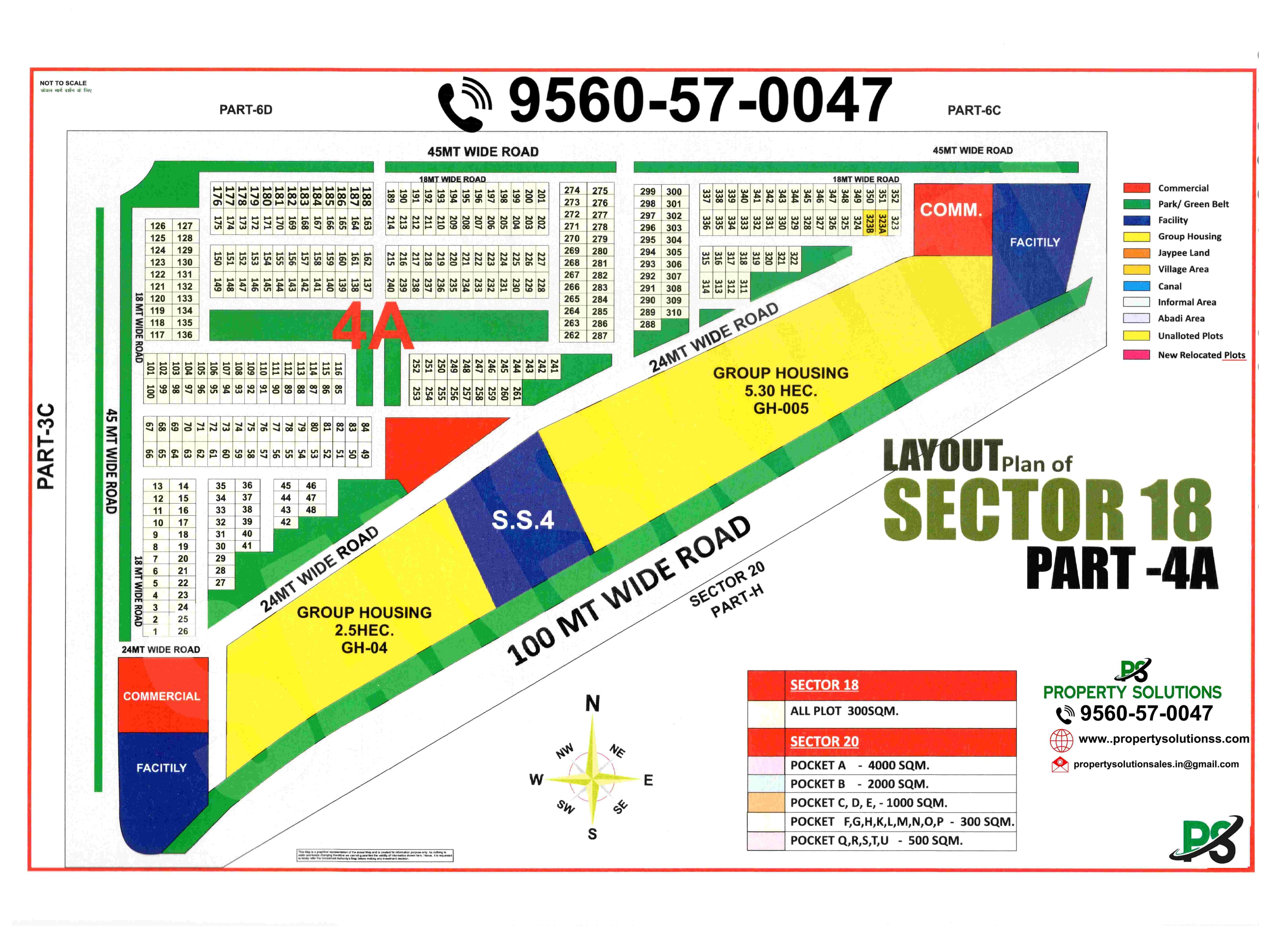 LAYOUT Plan of SECTOR 18 POCKET-4A