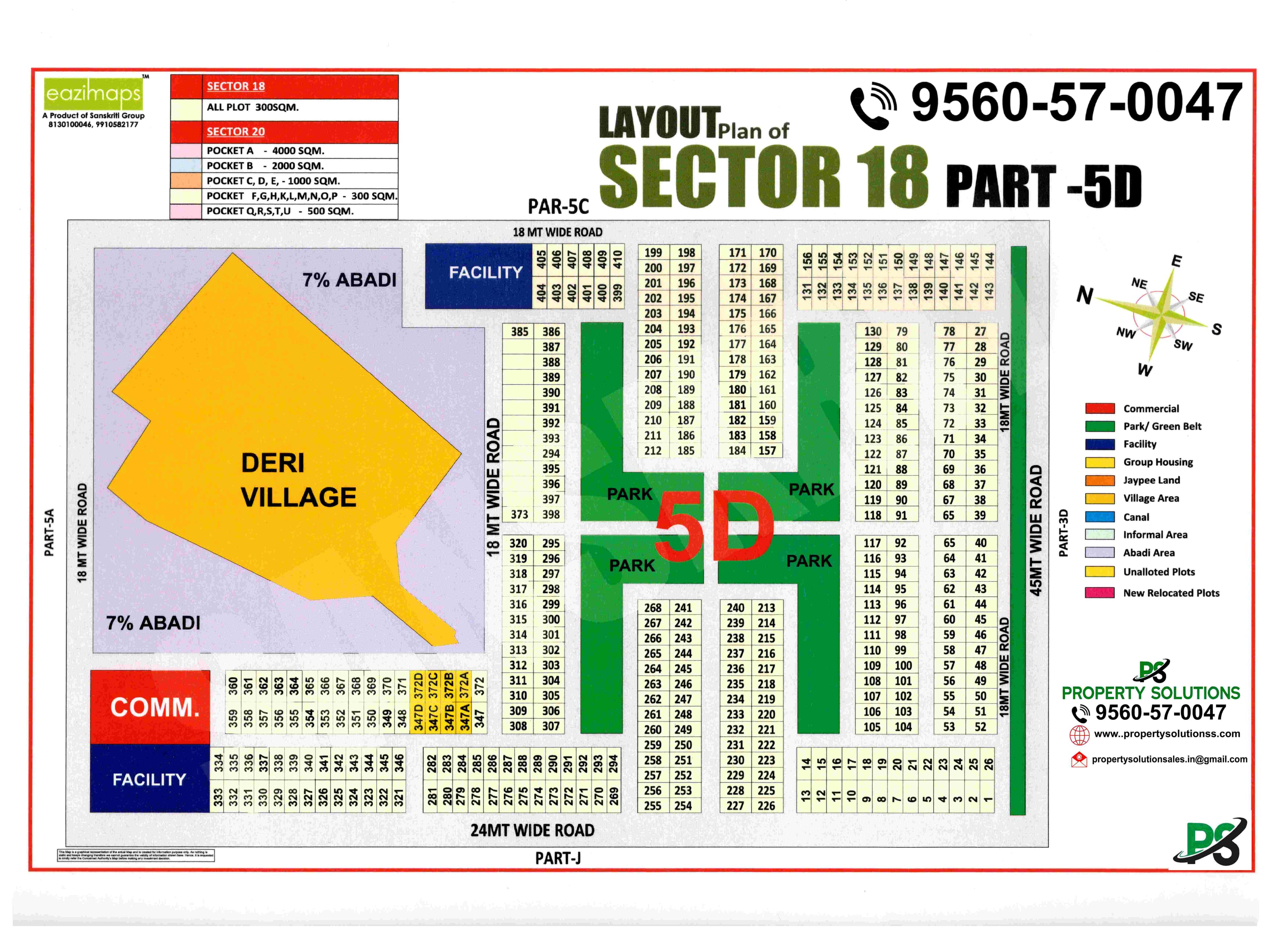 LAYOUT Plan of SECTOR 18 POCKET-5D