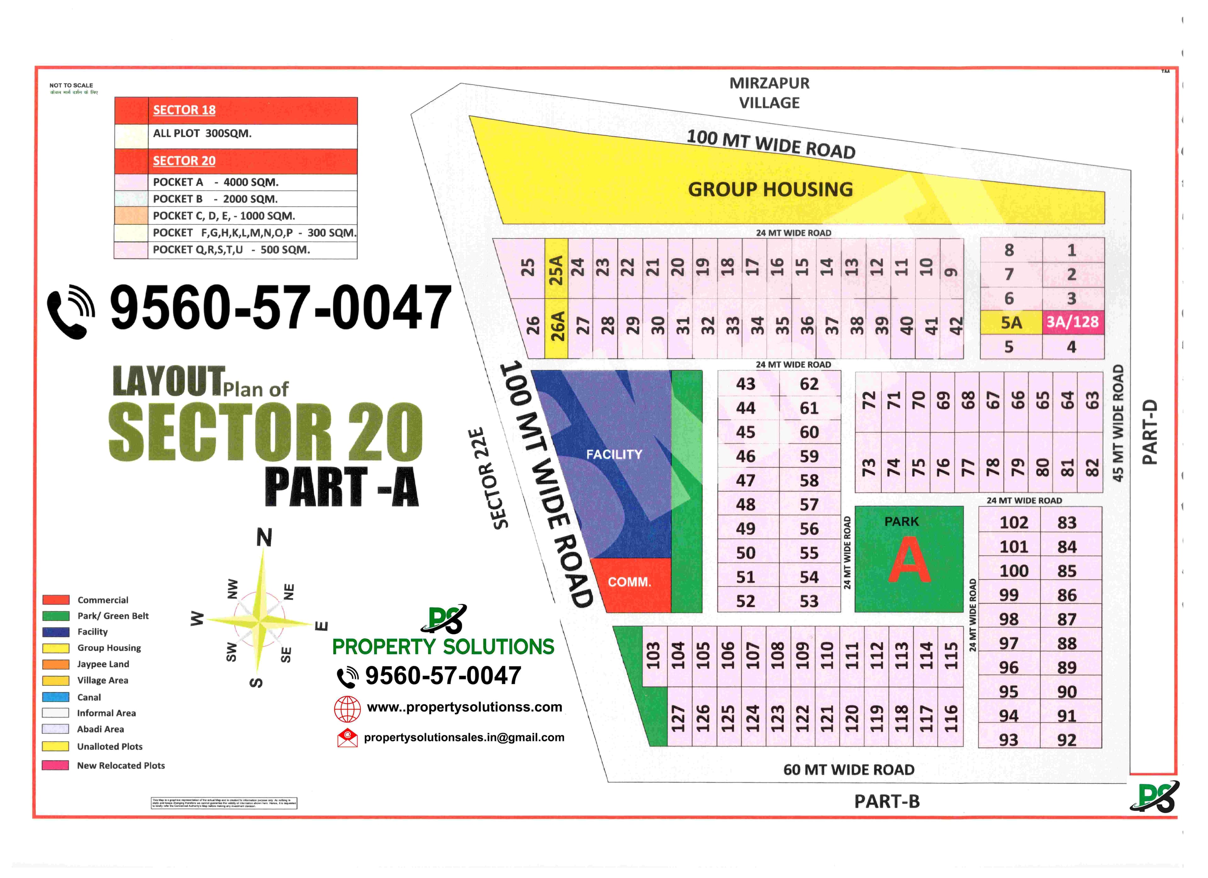 LAYOUT Plan of SECTOR 20 POCKET-A