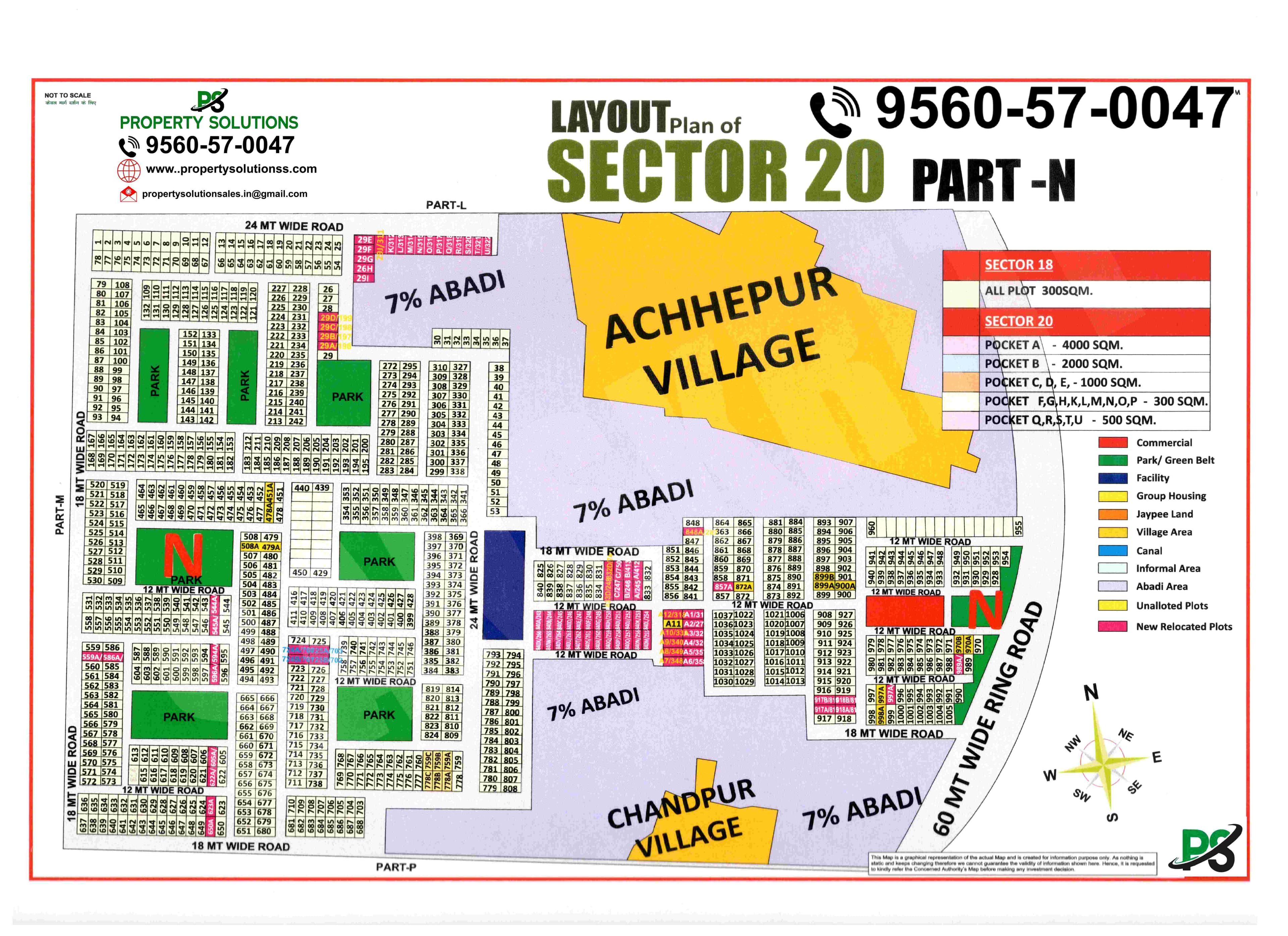 LAYOUT Plan of SECTOR 20 POCKET-N