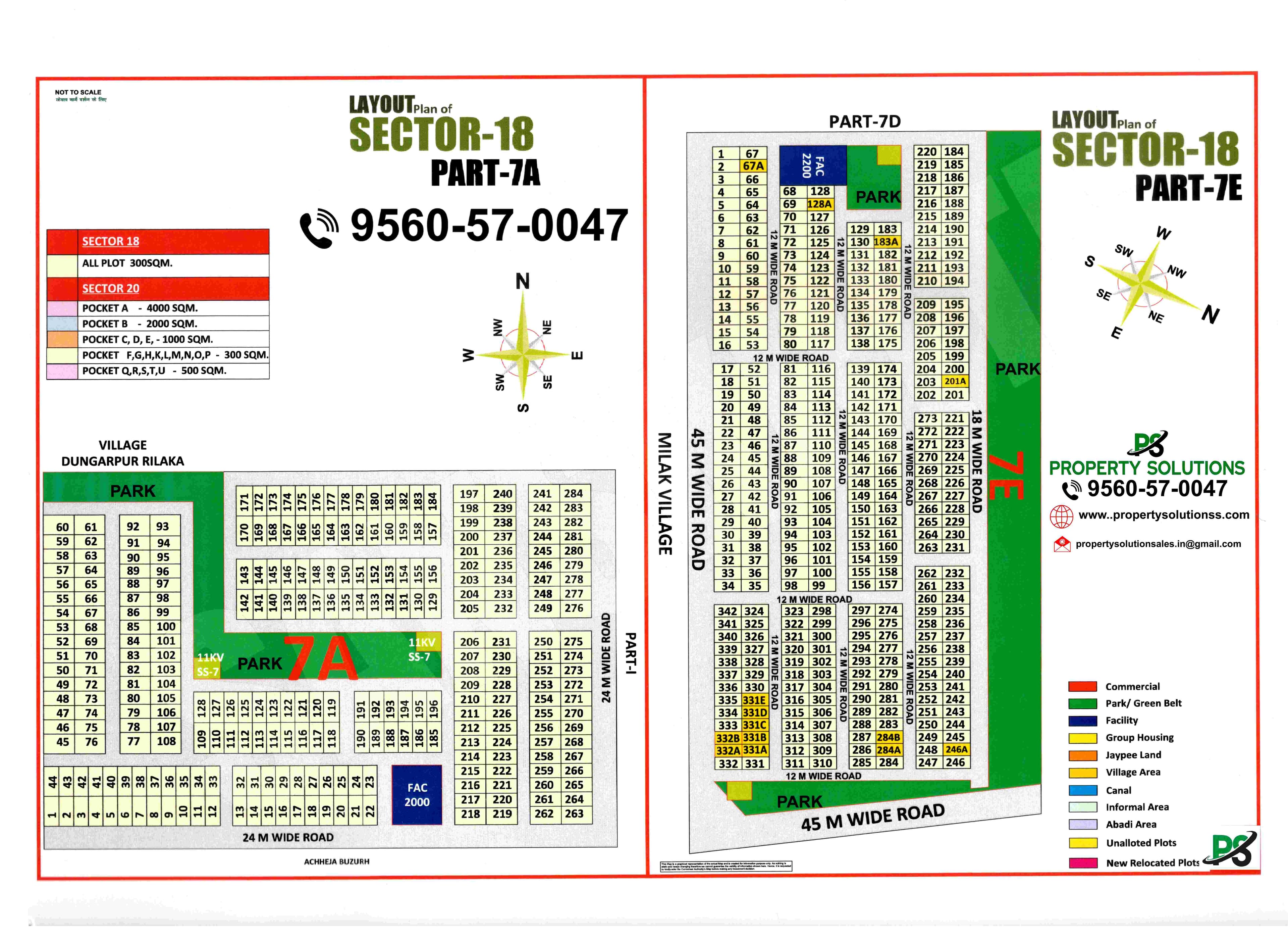 LAYOUT Plan of SECTOR-18 POCKET-7A