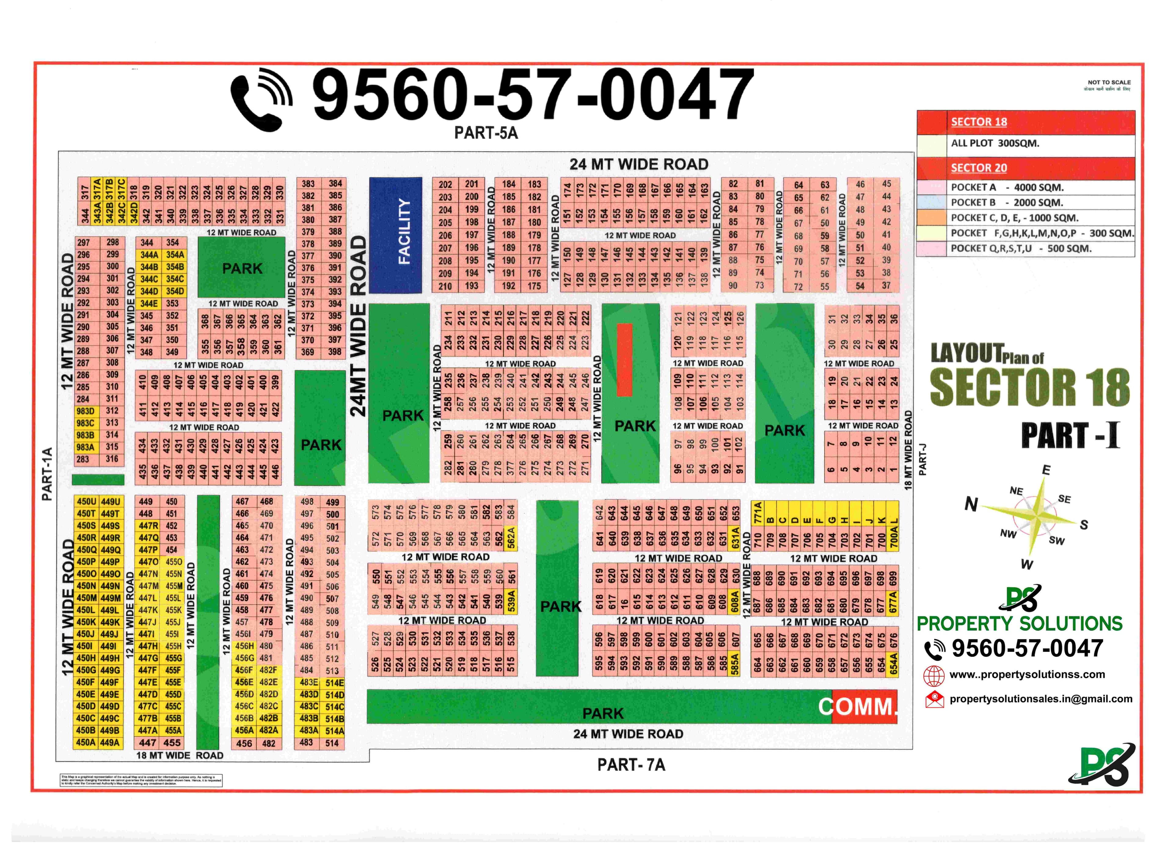 LAYOUT plan of SECTOR 18 POCKET-I