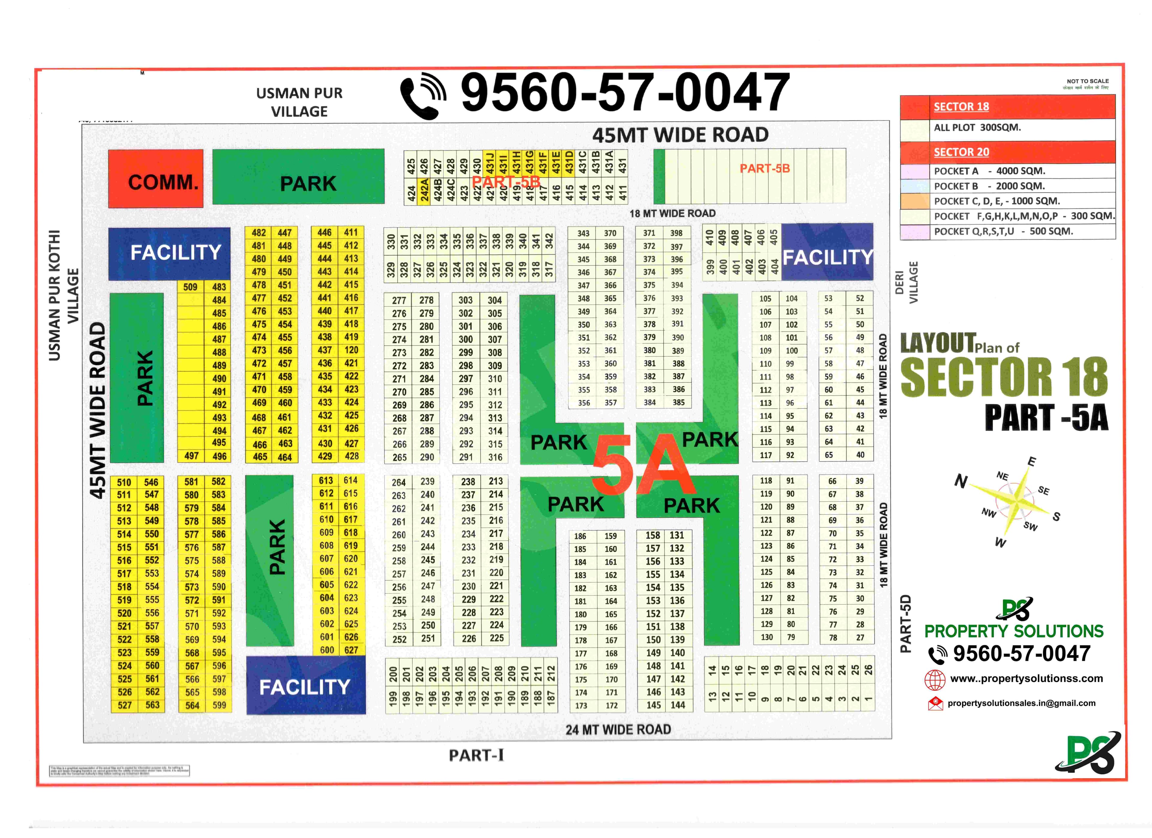 LAYOUT plan of SECTOR 18 POCKET-5A