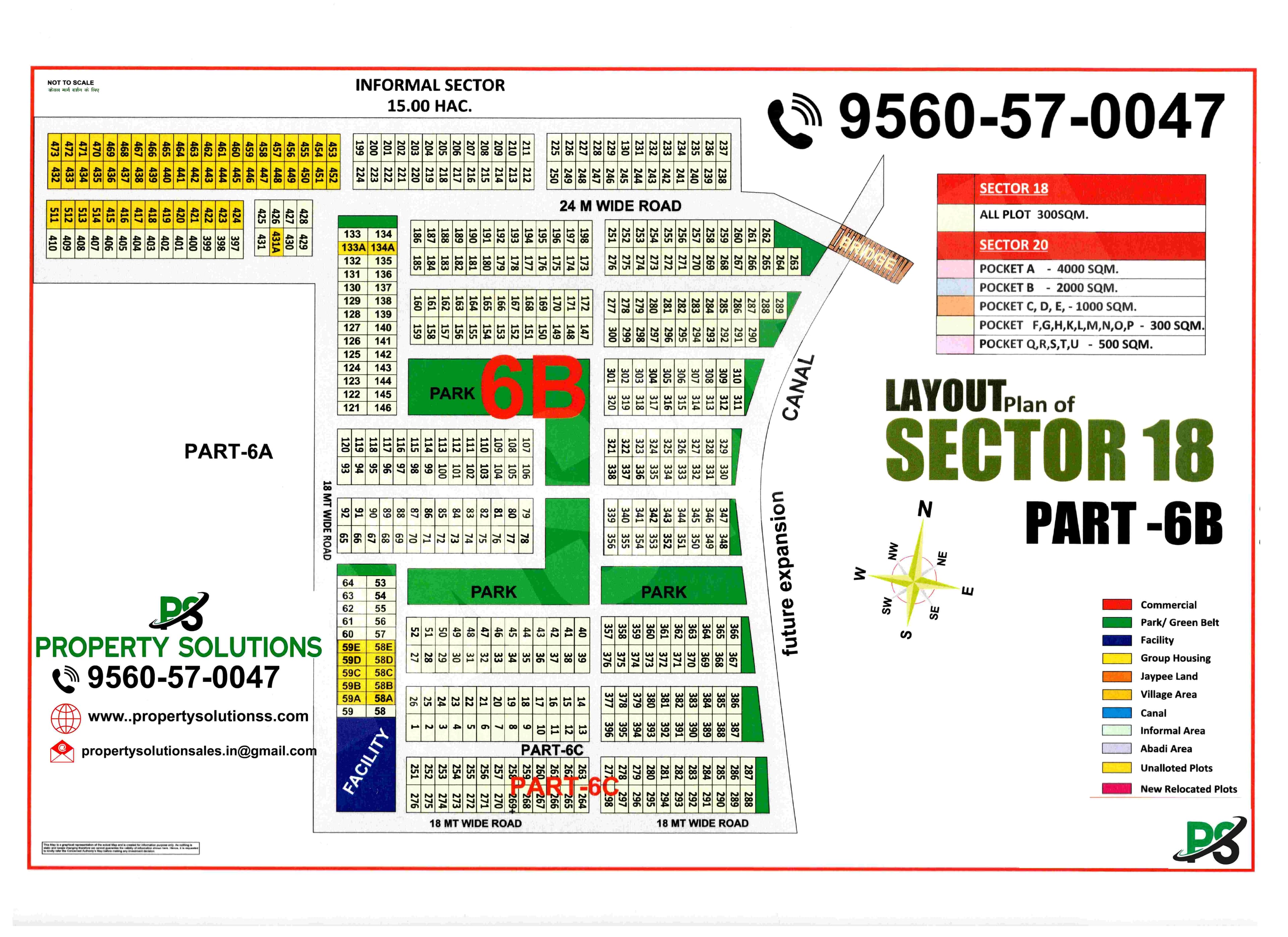 LAYOUT plan of SECTOR 18 POCKET-6B