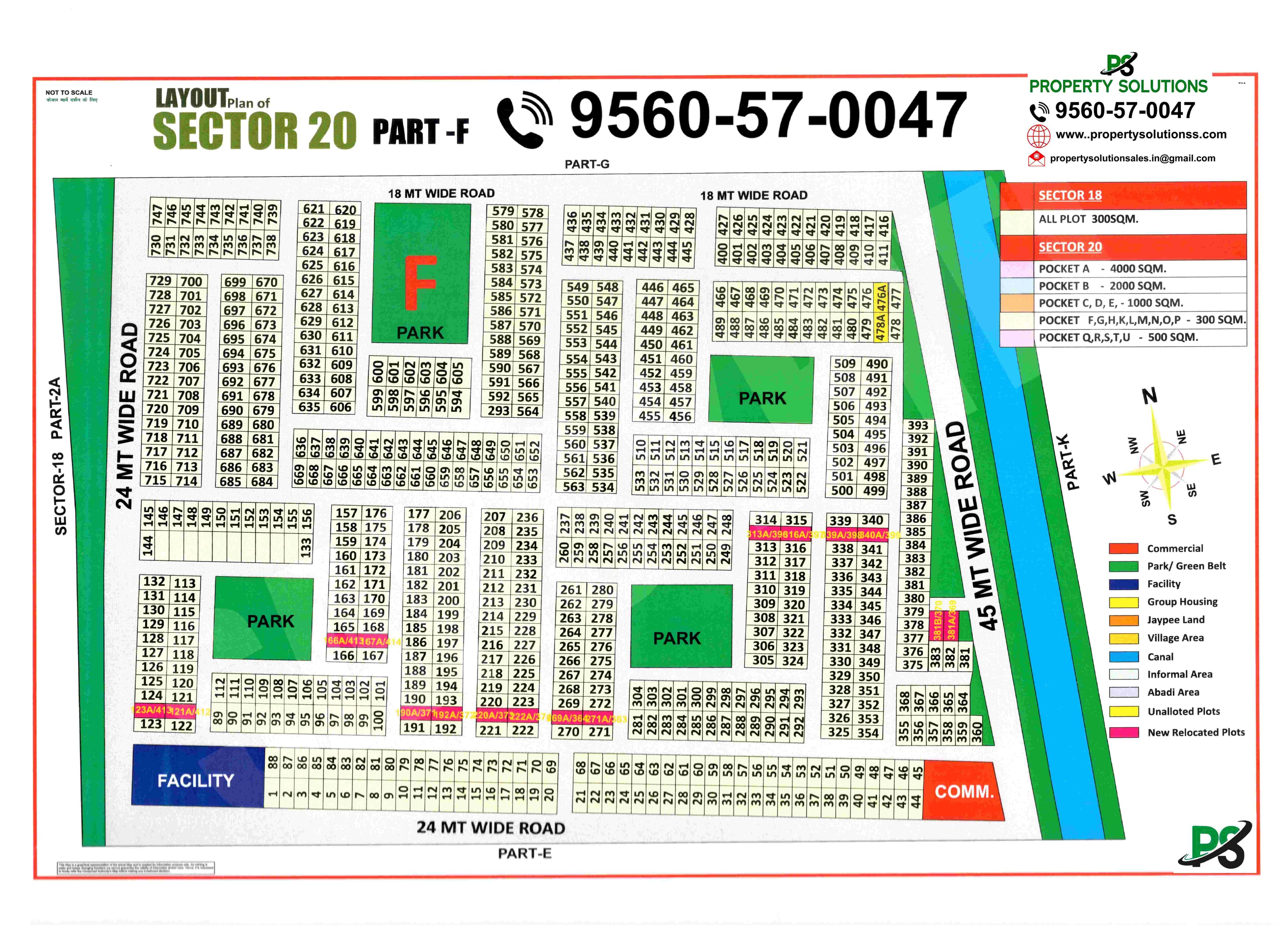LAYOUT plan of SECTOR 20 POCKET-F