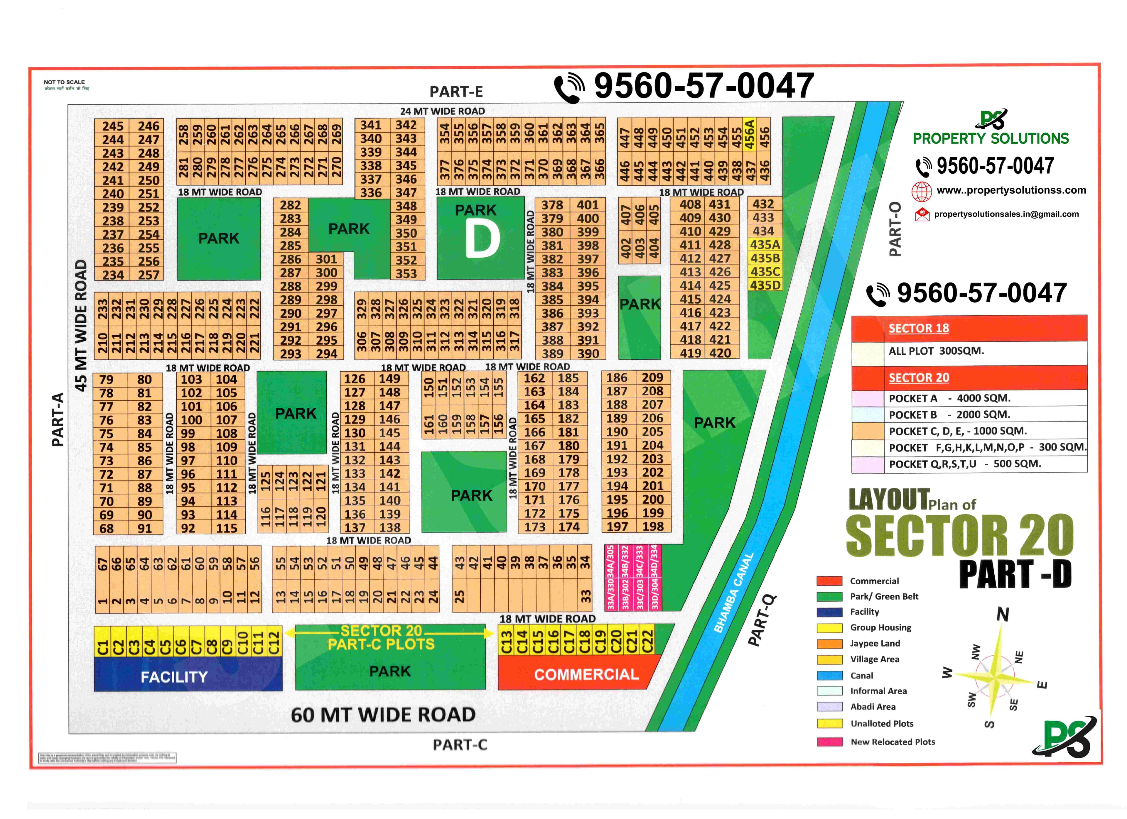 LAYOUT plan of SECTOR 20 POCKET-D