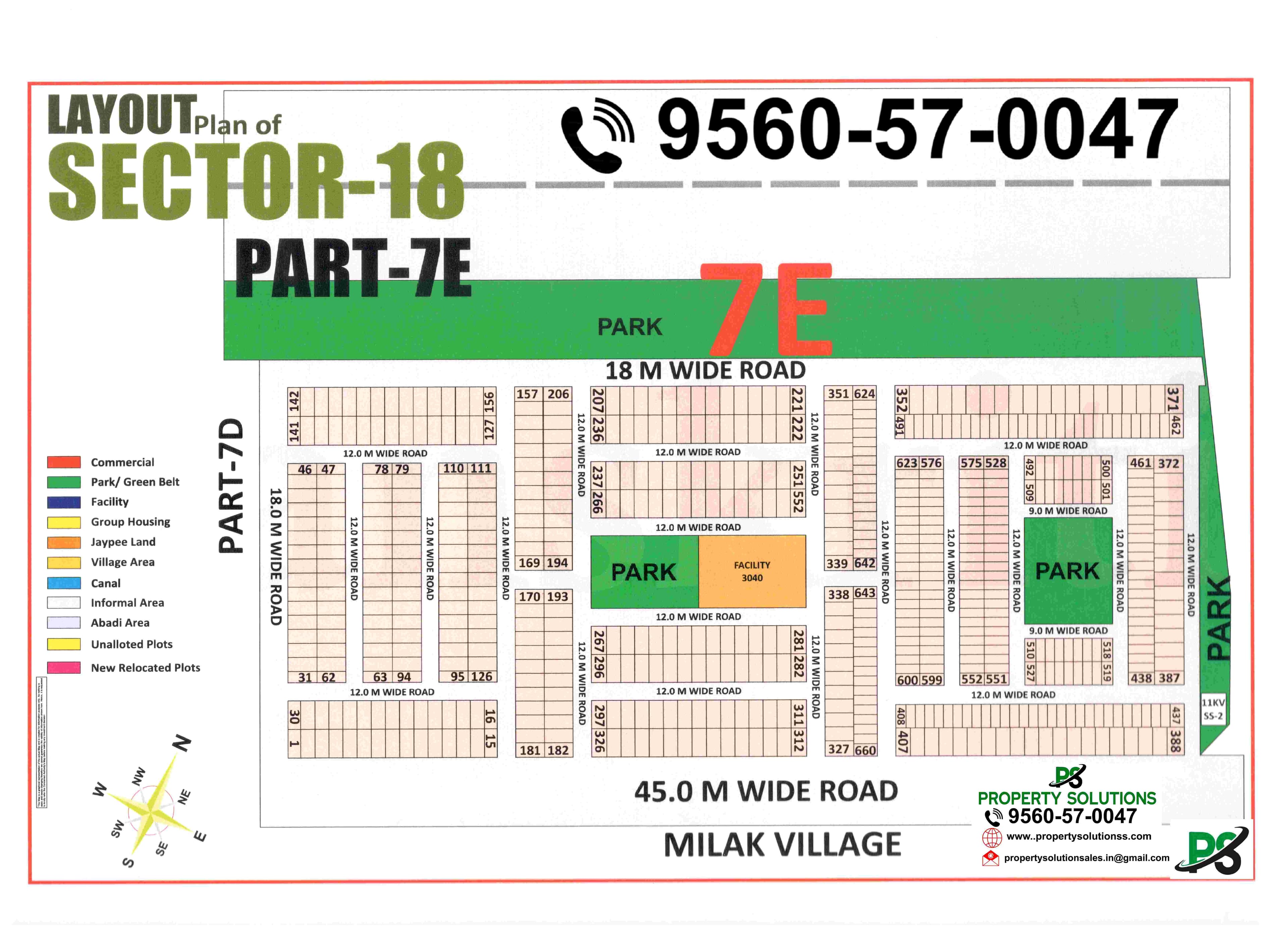 LAYOUT plan of SECTOR-18  PART-7E