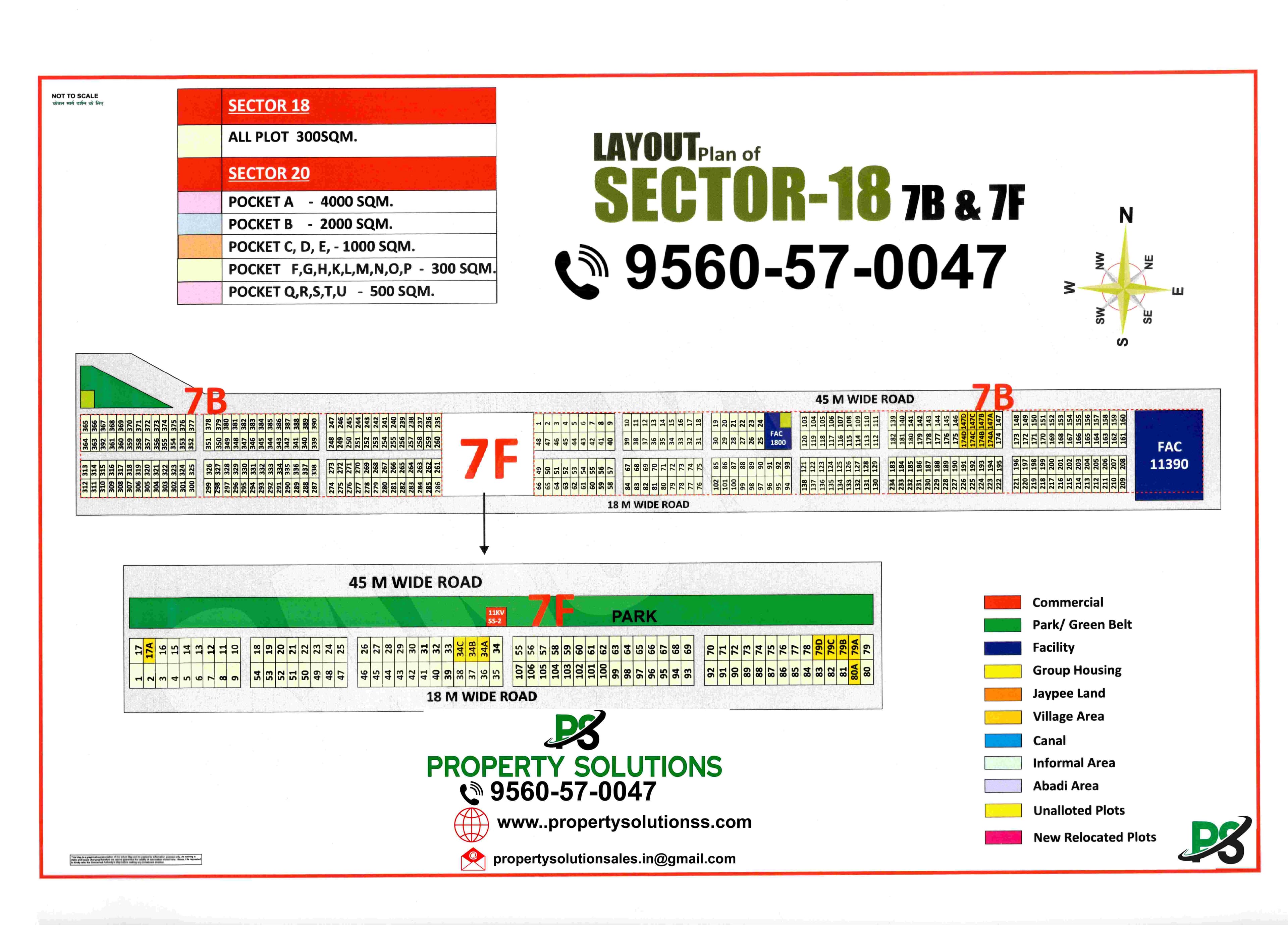 LAYOUT plan of SECTOR-18 7B & 7F