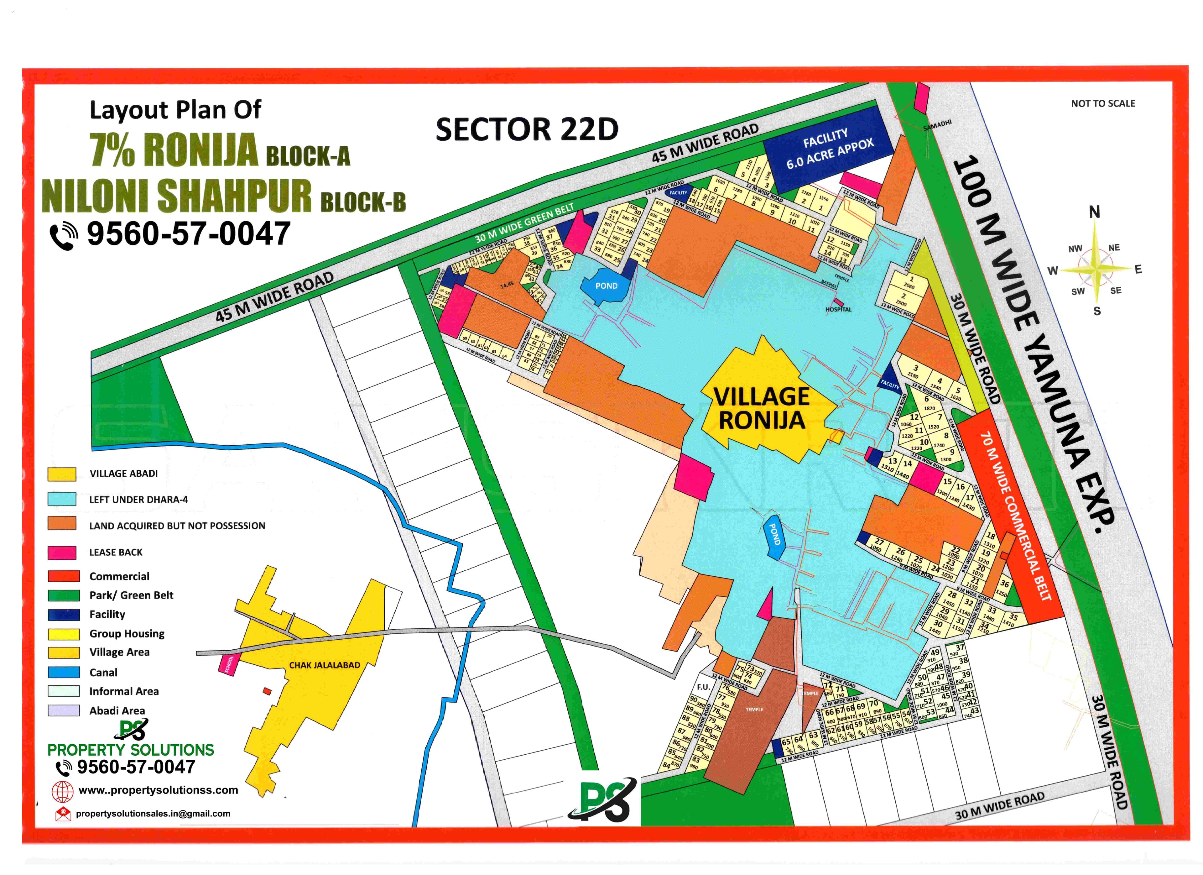 Layout Plan Of  SE  7% RONIJA BLOCK-A NILONI SHAHPUR  BLOCK-B