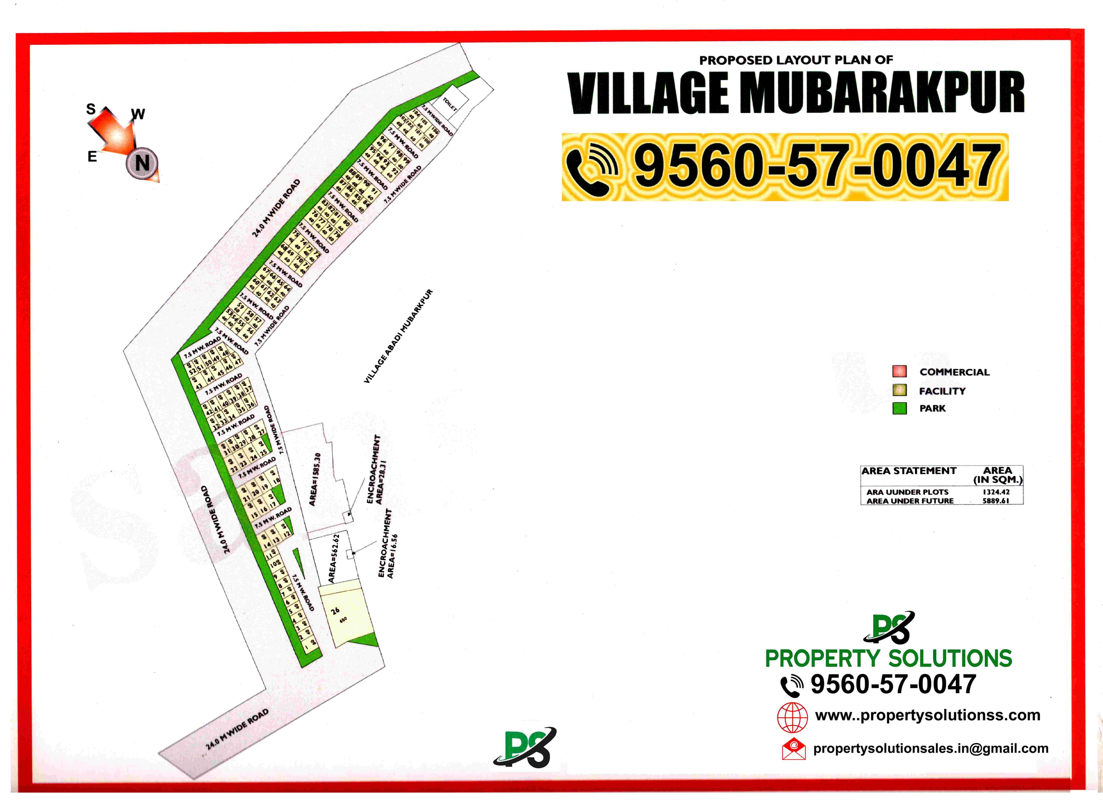 PROPOSED LAYOUT OF VILLAGE MUBARAKPUR